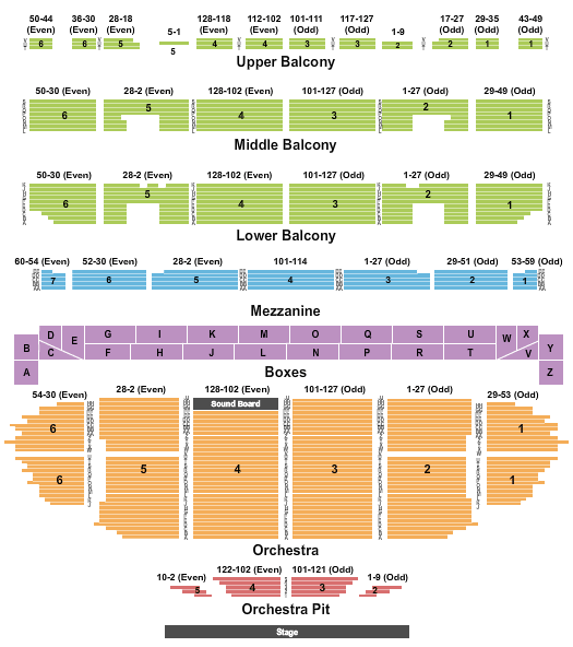 Fabulous Fox Theatre Les Miserables Seating Chart